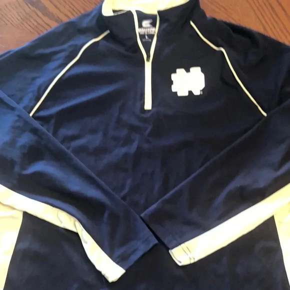 Notre Dame Pullover Quarter Zipper Shirt L - Picture 5 of 5